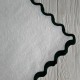Бумага с бархатным кантом (J01312), 53х42 см, белая с темно-зеленым, упаковка 5 шт.