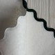 Бумага с бархатным кантом (J01312), 53х42 см, белая с темно-зеленым, упаковка 5 шт.