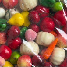 Микс фруктов и овощей, 3,5-5 см, цветной микс, упаковка 100 шт.