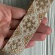 Тесьма вышиванка (узор из ромбов), 2,5 см, молочно-персиковая, рулон 7 м Тесьма вышиванка (узор из ромбов), 2,5 см, молочно-персиковая, рулон 7 м