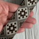 Тесьма вышиванка (узор из ромбов), 2,5 см, молочно-коричневая, рулон 7 м Тесьма вышиванка (узор из ромбов), 2,5 см, молочно-коричневая, рулон 7 м