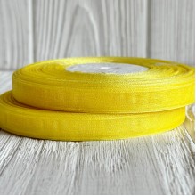 Органза 0,6 см, желтый, рулон 45 м