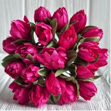 Подснежник, 2 см, малиновый, пучек из 20 цветочков