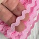 Тесьма зиг-заг, 5 мм, светло-розовый, моток 13 м