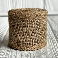 Лента-мешковина, 5 см, натуральный, 2 ярда