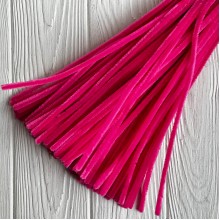 Синельная проволока простая, 6 мм х 30 см, малиновый, 100 шт.