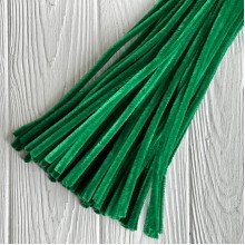 Синельная проволока простая, 6 мм х 30 см, зеленый, 100 шт.