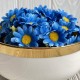 Бутон ромашки, 4 см, синий, упаковка 200 шт.