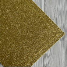 Фоамиран с глиттером, 2 мм, золото, 20х30 см, упаковка 10 шт.