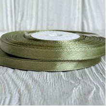 Атлас 0,6 см, бледно-оливковый, рулон 33 м, УПАКОВКА 10 рулонов