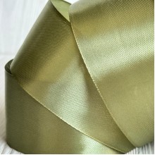 Атлас 5 см, блідо-оливковий, рулон 33 м