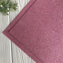 Фоамиран с глиттером, 2 мм, розовый, 20х30 см, упаковка 10 шт.