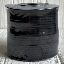 Кожаный шнур, 0,26х1,4 мм, черный, рулон 90 м 