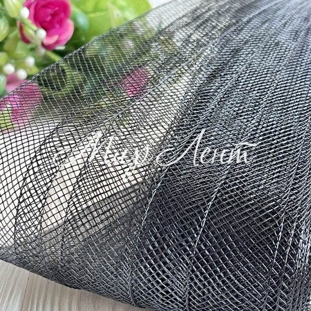 Регилін матовий, 4 см, чорний, рулон 23 м