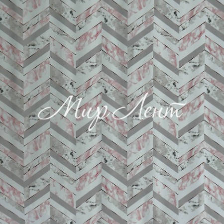 Подарунковий новорічний папір, 70х100 см, рожевий мармур і діагональ, упаковка 2 шт.