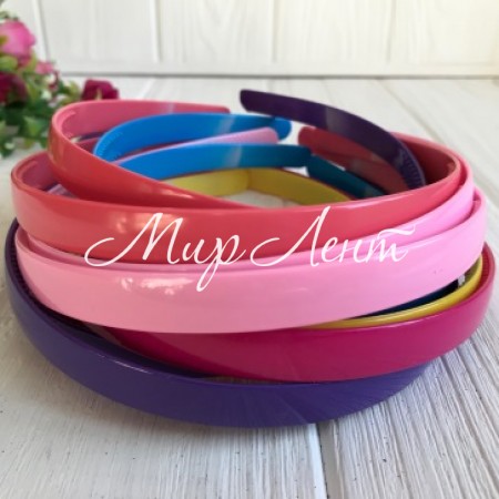 Обруч 1,2 см (пластик), цветной микс, упаковка 12 шт.