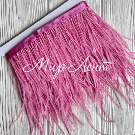 Тесьма из страусиных перьев, 10-15 см, джеральдин, рулон 2 м