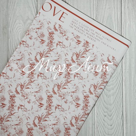 Плівка з перламутром "Romantic love", 57х57 см, темно-персикова, упаковка 20 шт.