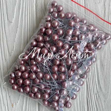 Калина розсипом, 12 мм, темно-пудрова, упаковка 200 шт.