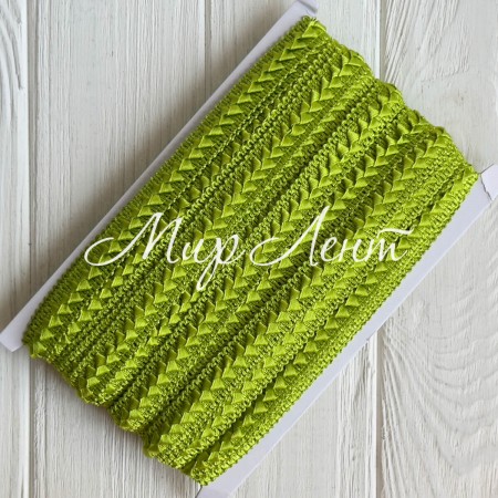 Тесьма самоса, 1,8 см, оливковый, моток 18 м