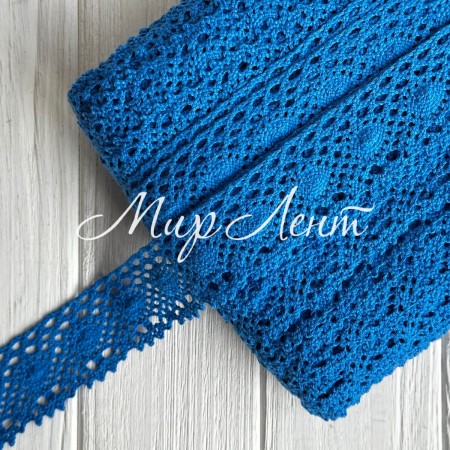 Мереживо в'язане Сабріна (D030046), темно-синій, 4 см, рулон 45 м