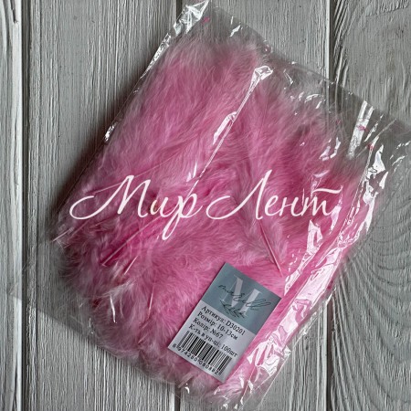 Перья (D30201), розовое, 10-13 см, упаковка 100 шт.