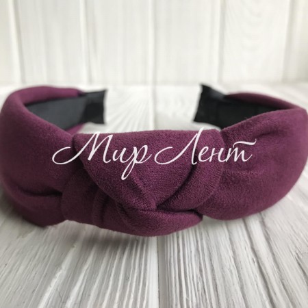 Обруч чалма замшевый, 3 см, вишневый, шт.