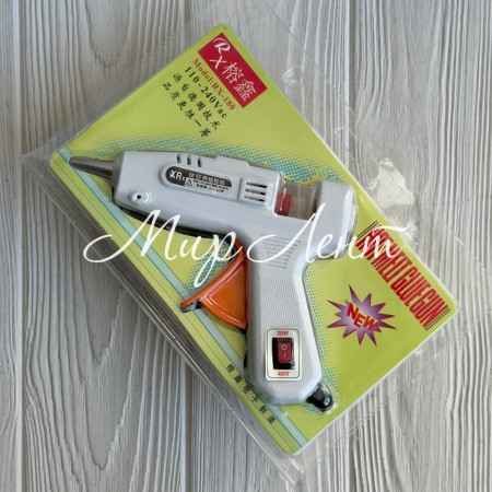 Клейовий термопістолет з перемикачем потужності, 20/45 W, під стрижні 7 мм, білий, шт.