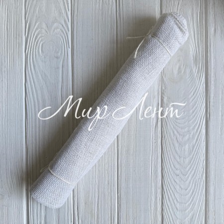 Ткань мешковина (в рулоне), 40 см х 2 м, белая, рулон