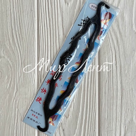 Заколка твистер крючек пластиковый, 20,5 см, черная, шт.