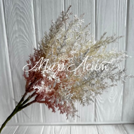 Ветка морозника большая, 45 см, молочно-пудровая, шт.