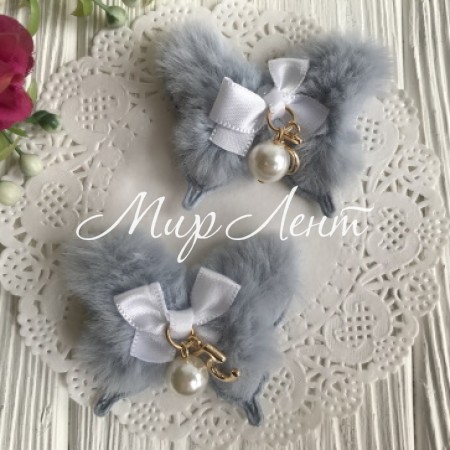 Обруч чалма трикотаж мустанг, 3 см, серый, шт.