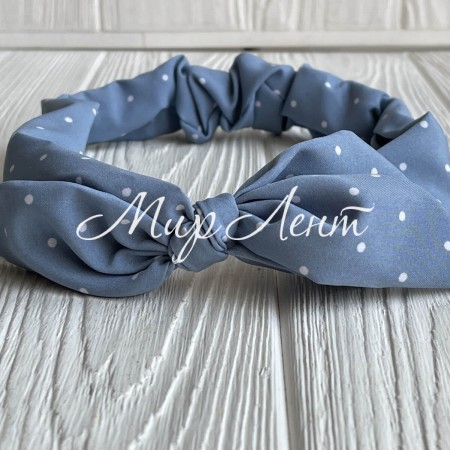 Повязка софт солоха в горох, 25 см, блакитна, шт.