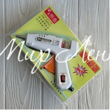 Клеевой термопистолет с переключателем мощности, 20/45 W, под стержни 7 мм, белый, шт.