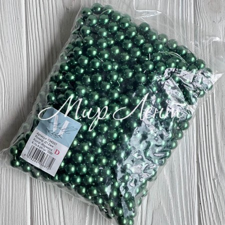 Жемчуг на нити Vip, 12 мм, зеленый, упаковка 500 г