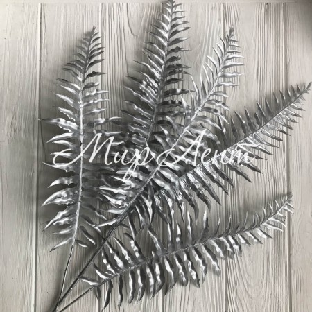 Гілка папороті, 74 см, срібло, шт.