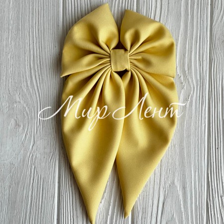 Бант хустина креп (качечка), 14х23 см, жовтий, шт. 