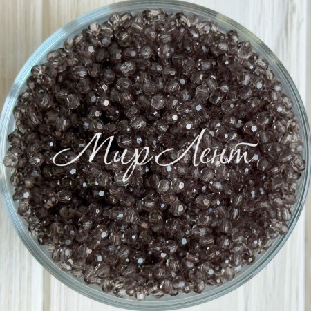 Кришталь круглий (акрил), 4 мм, графітовий, упаковка 500 г