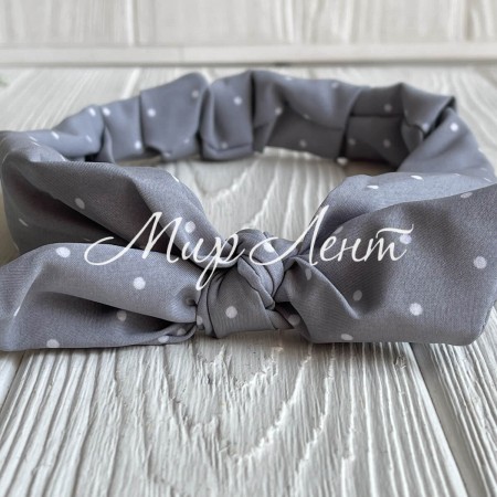 Повязка софт солоха в горох, 25 см, серая, шт.