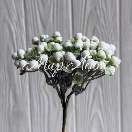 Добавка веточка (С30613), 10х5 см, зелено-белая, упаковка 10 шт.