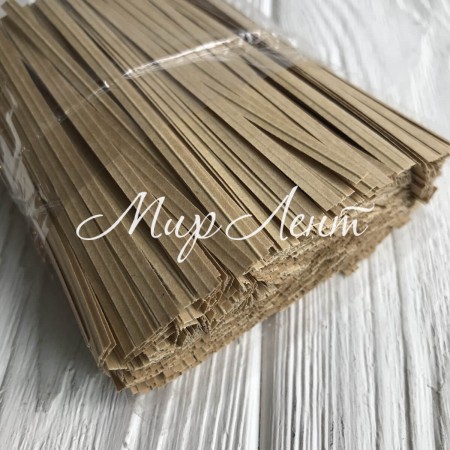 Проволочные завязки Twist tie, 10 см, крафтовые (беж), 1000 шт.