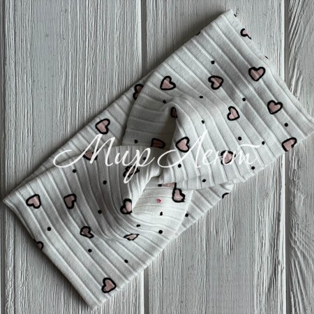 Повязка рубчик в сердечко малютка (до 2 лет), 16х8 см, белая, шт.