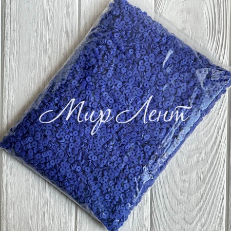 Плоские бусины, 6 мм, темно-синие, Большая упаковка 500 г