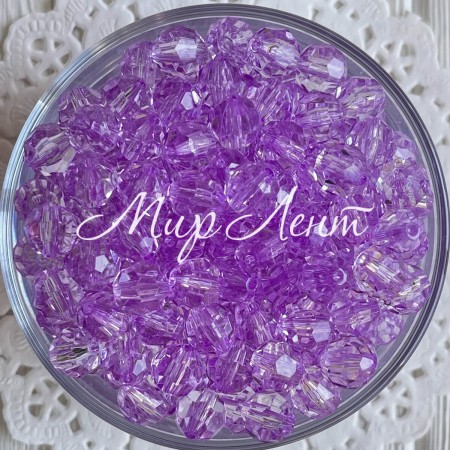Кришталь круглий, 10 мм, ліловий, упаковка 500 г