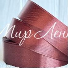Атлас 2,5 см, брауни, рулон 33 м