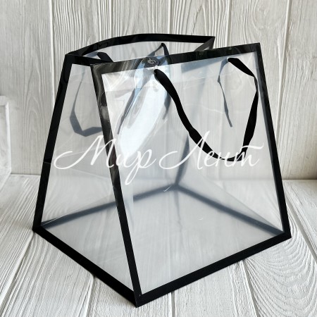 Пакет пластиковый квадратный, 25 см, черный, упаковка 10 шт.