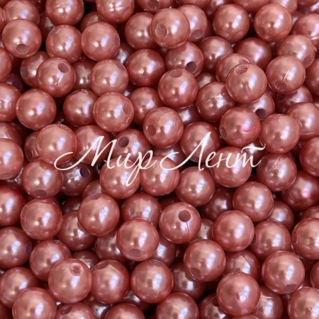 Жемчуг на нити Vip, 8 мм, пудровый, упаковка 500 г