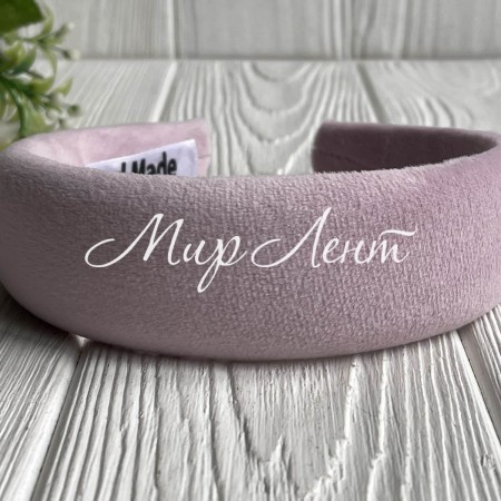 Обруч спорт велюр об'ємний, 4 см, персиковий, шт.