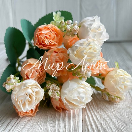 Букет лізіантуса, 25 см, персиковий, шт.