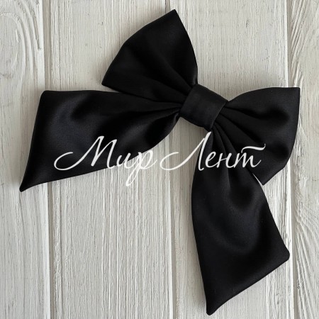 Атласный бант Поли, 14х16,5 см, черный, шт.